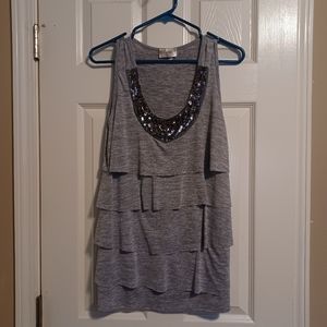 Lavish brand womens gray tank top (size large)